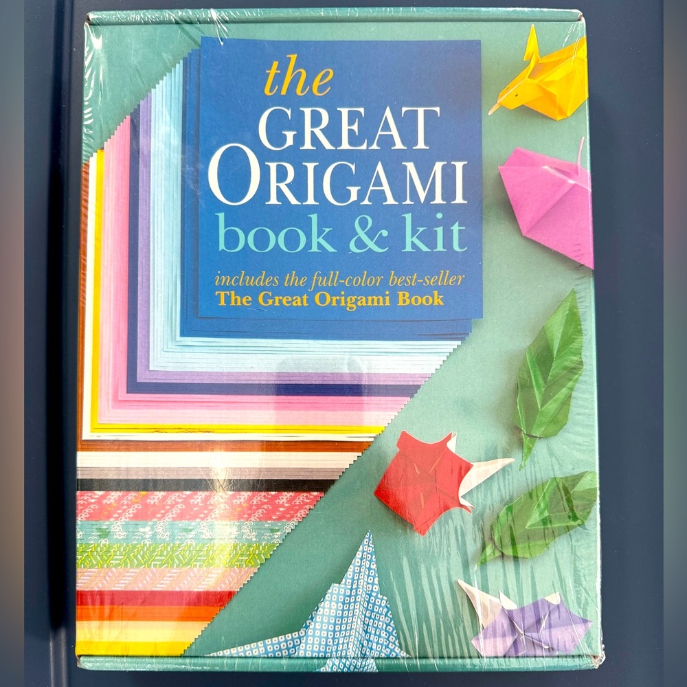 The Great Origami Book and Kit- book (80 pg)and instructions- Learn a new skill!